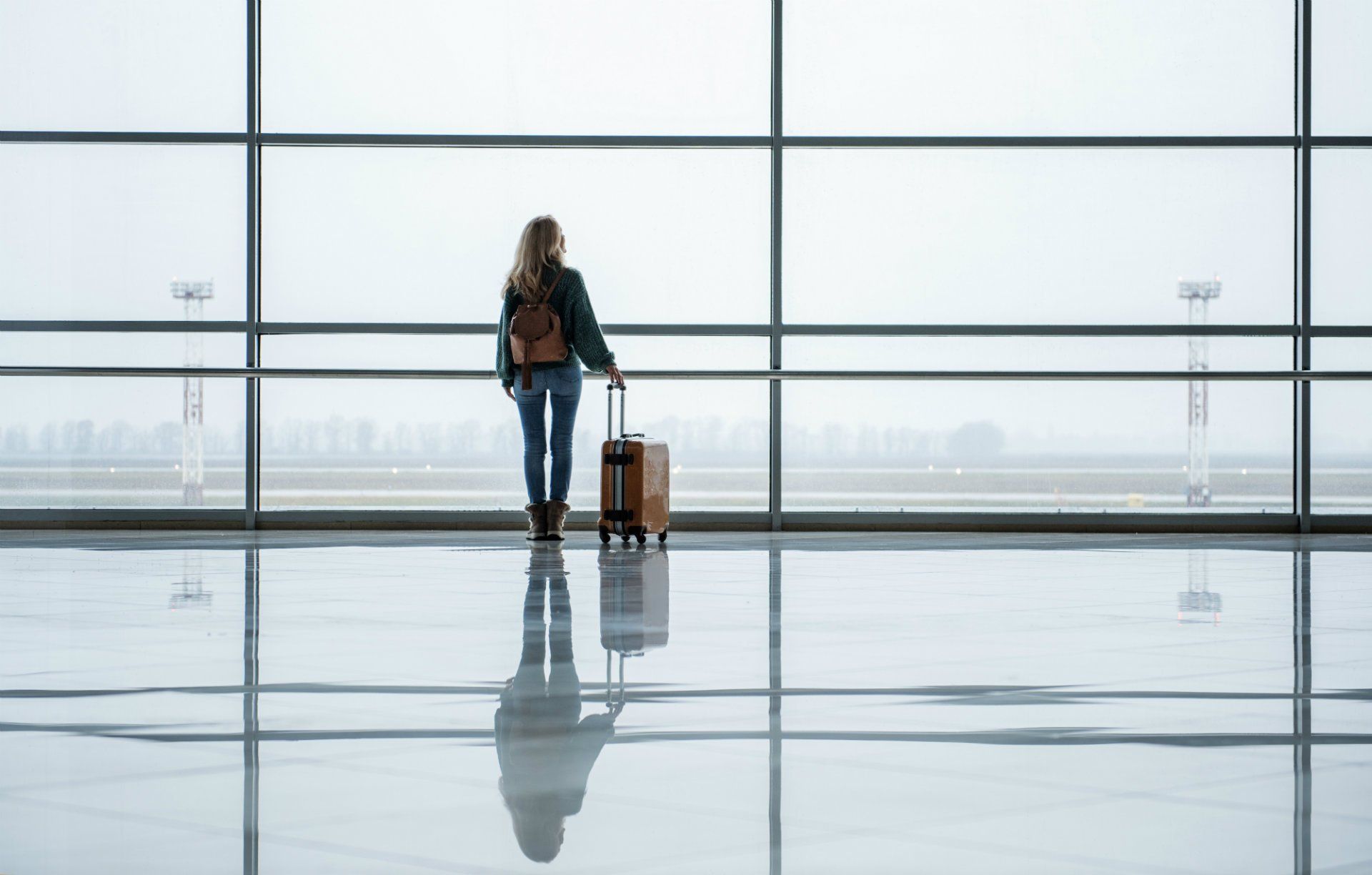 A woman at the airport