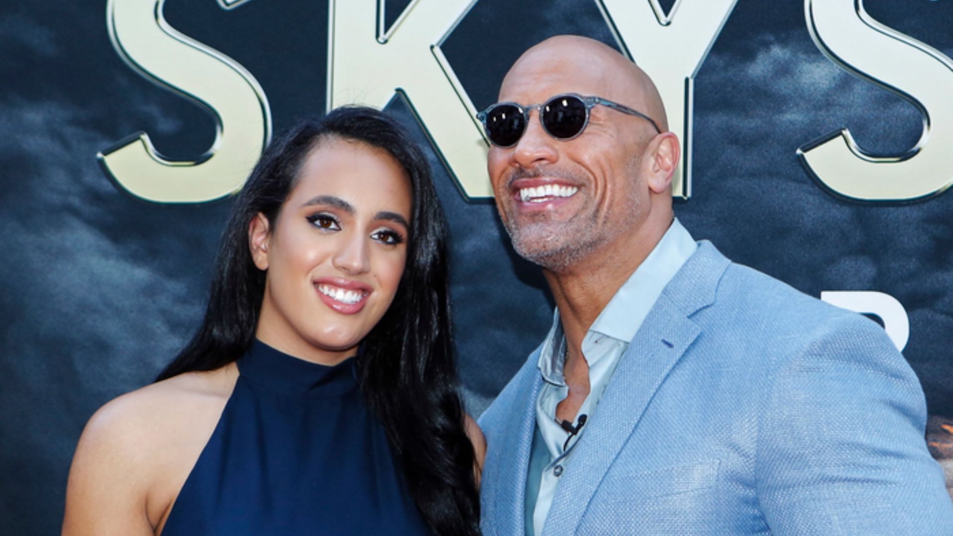 The Rock With His Daughter
