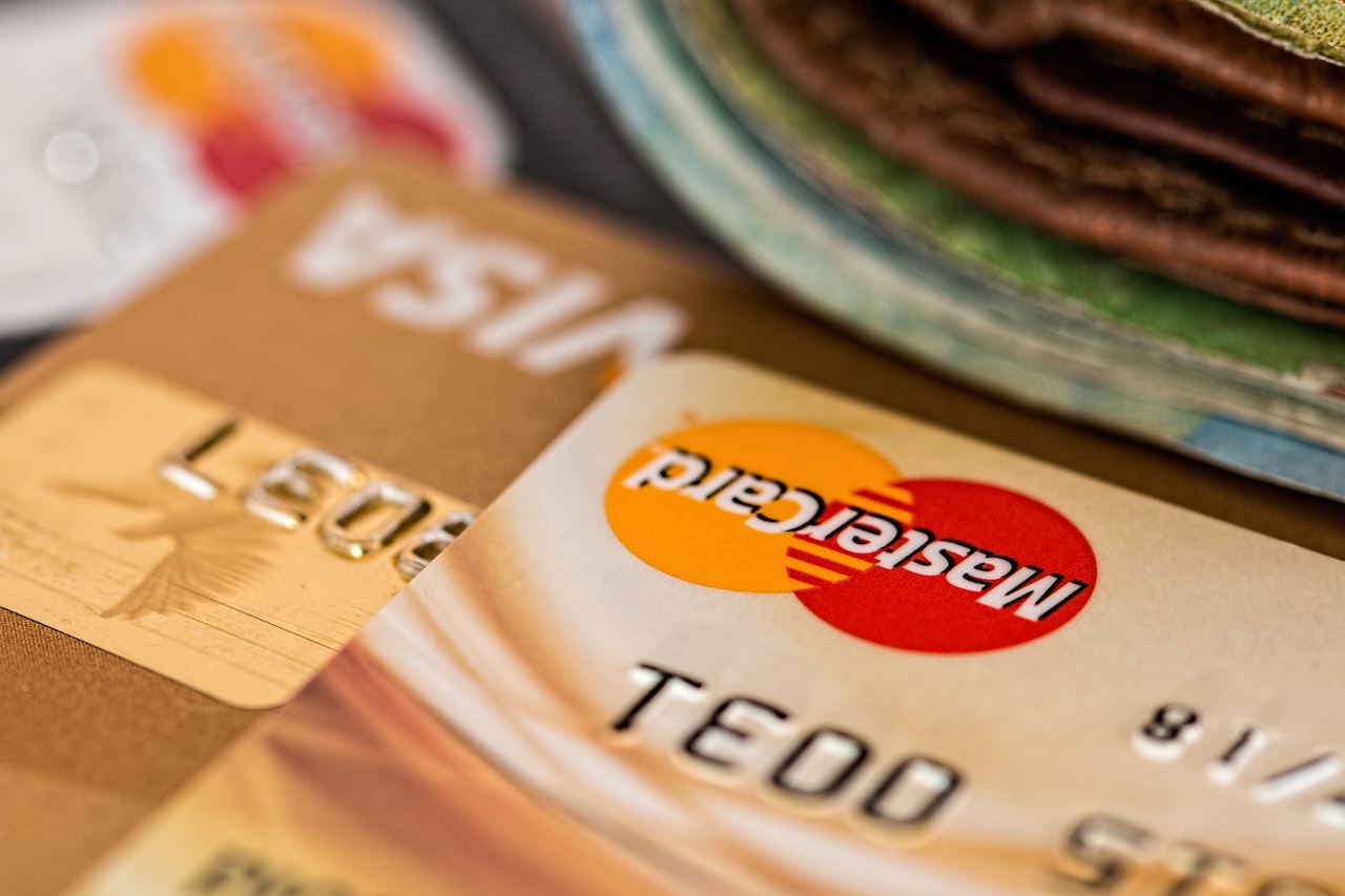Upside down Visa and MasterCard credit cards