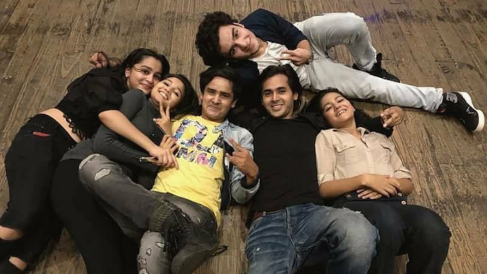 Raghav Dhir With Friends And Family Lying On Floor