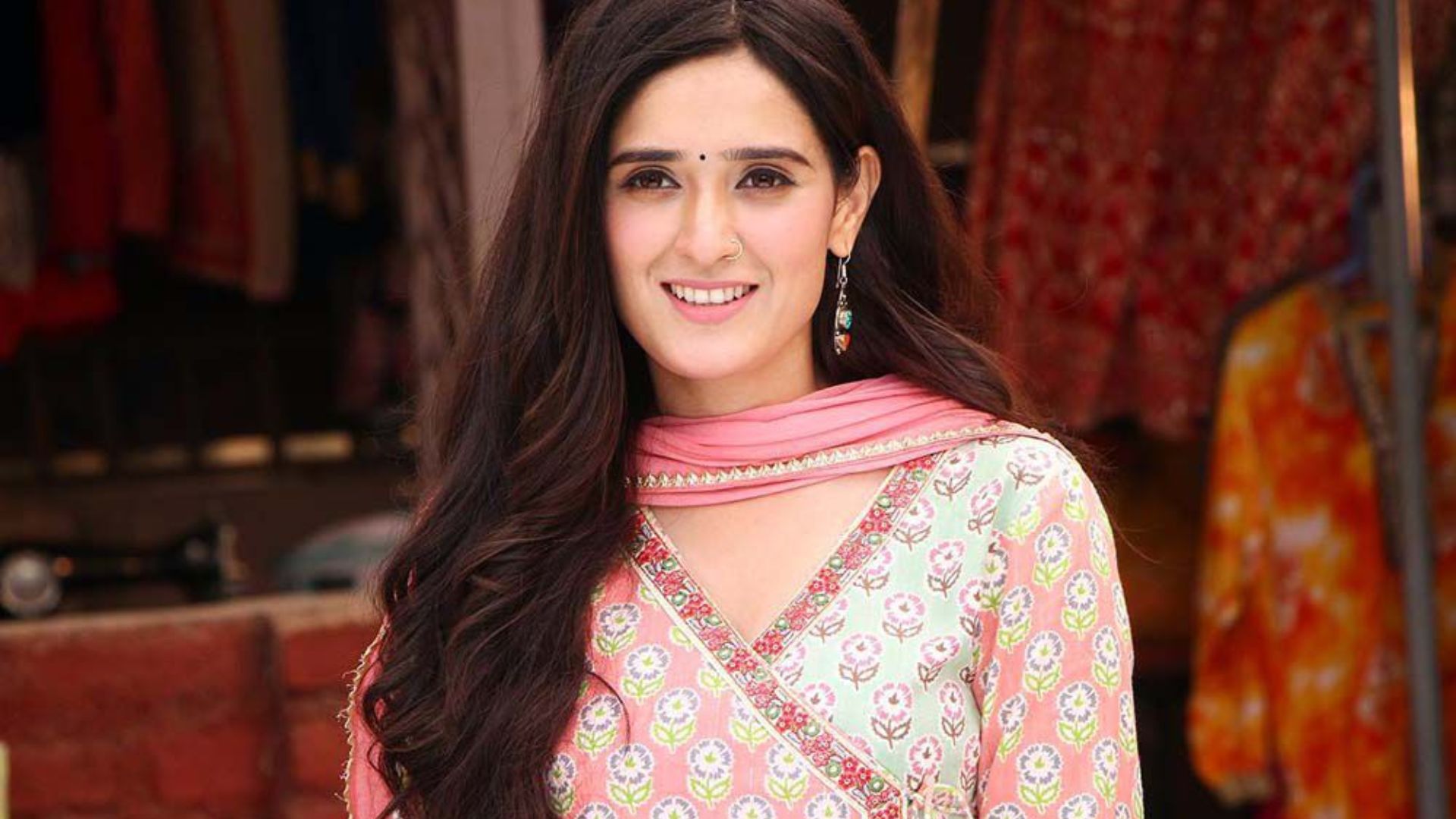 Pankhuri Awasthy In Pink Dress With A Little Smile