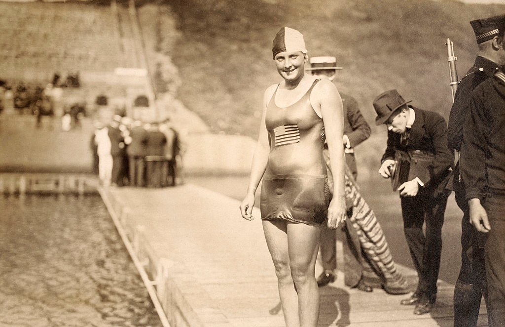 Ethelda Bleibtrey in her swim wear