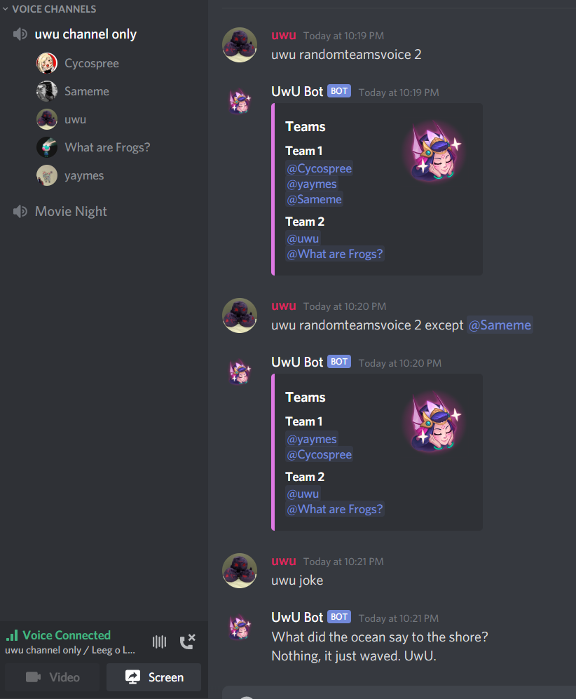 Uwu Bot - The Adorable Chatbot For Discord
