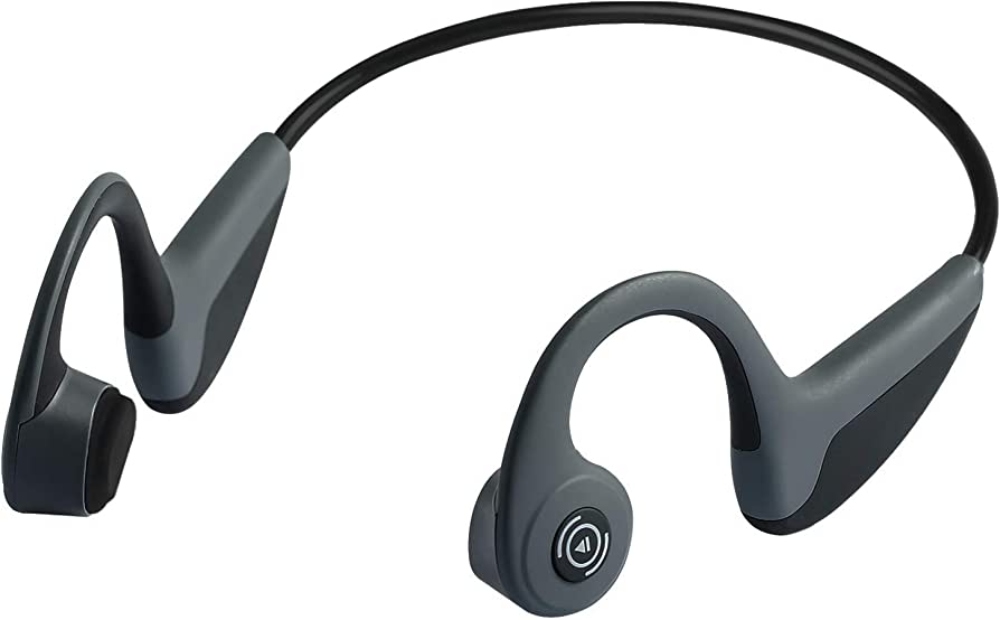 Grey and black Genso bone conduction headphones