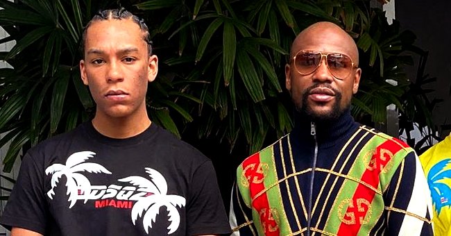 Zion Shamaree Mayweather and his father Floyd Mayweather Jr.