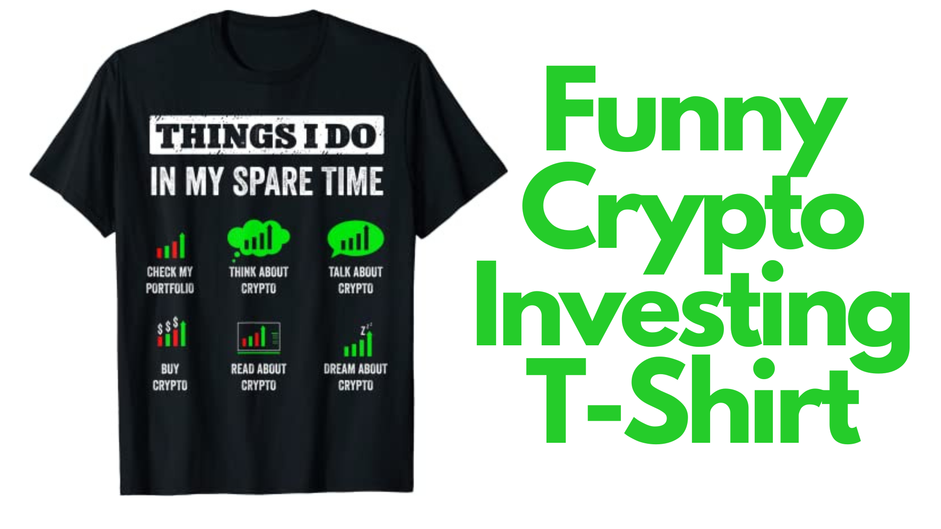 A black shirt with Funny Crypto design on it