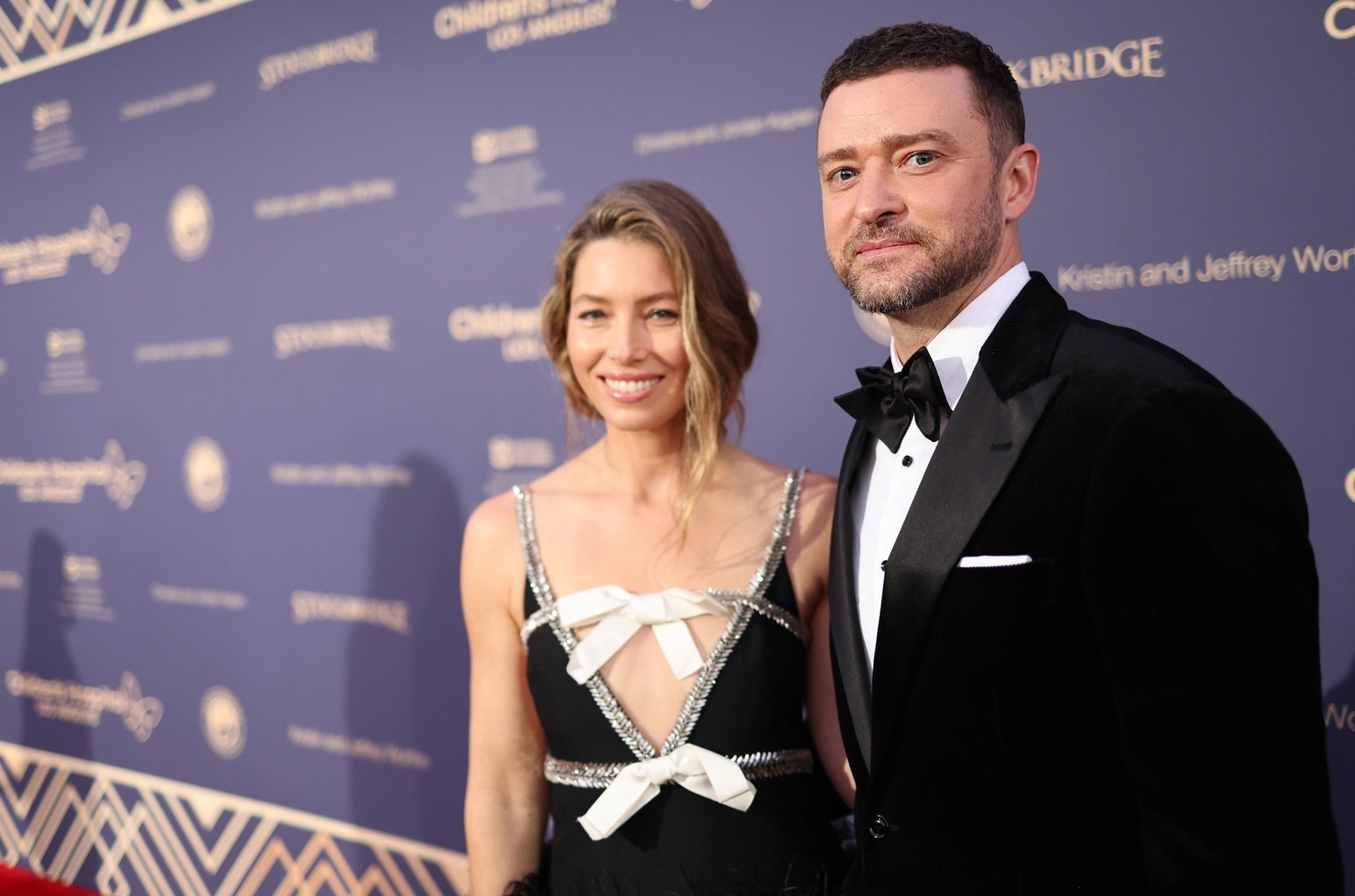 Justin Timberlake with his wife Jessica Biel
