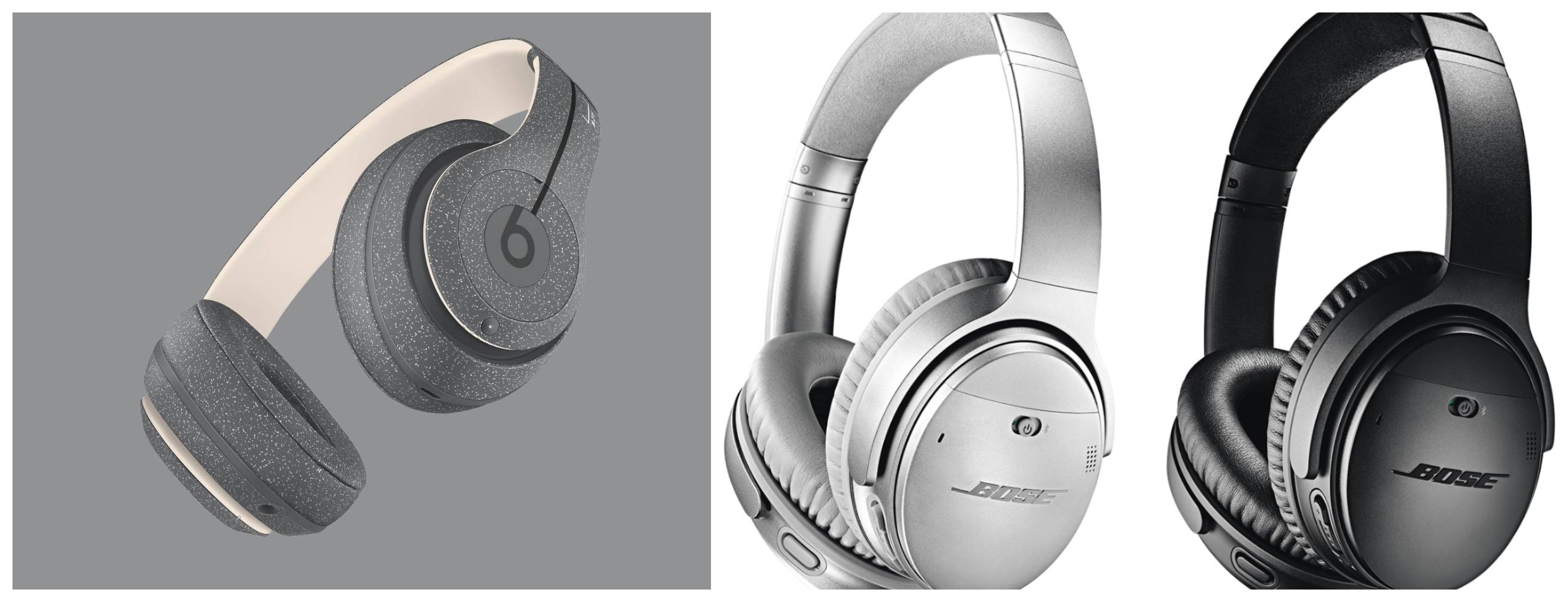 Beats Studio 3 and Bose QC35 collage