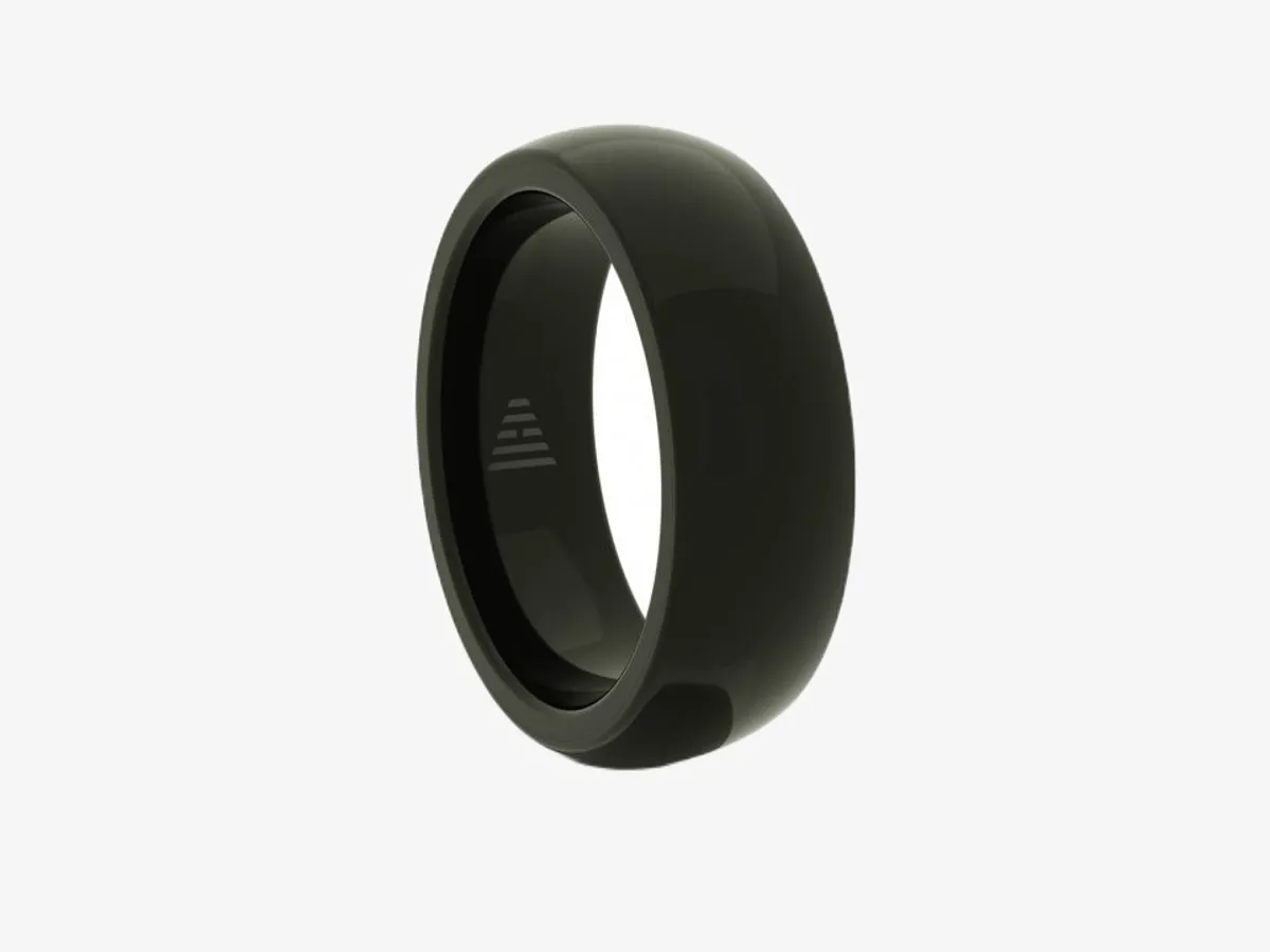 Black band smart ring