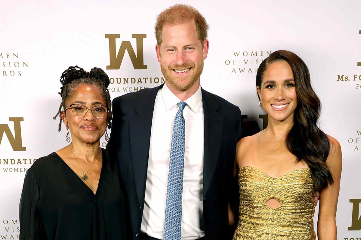 Meghan Markle Graces New York City Joined By Prince Harry And Mom Doria To Accept Award
