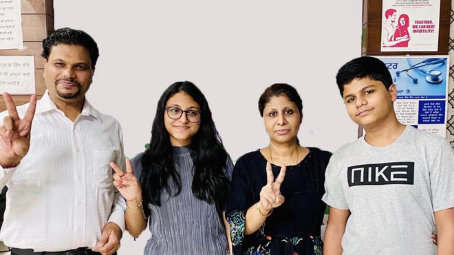 Ayushi Gupta With Her Family