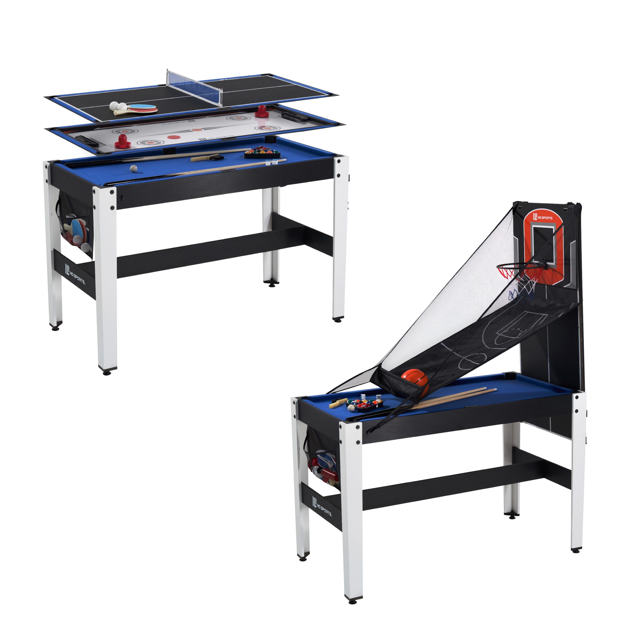MD Sports 4-in-1 Multi-Game Swivel Combo Table with its variations