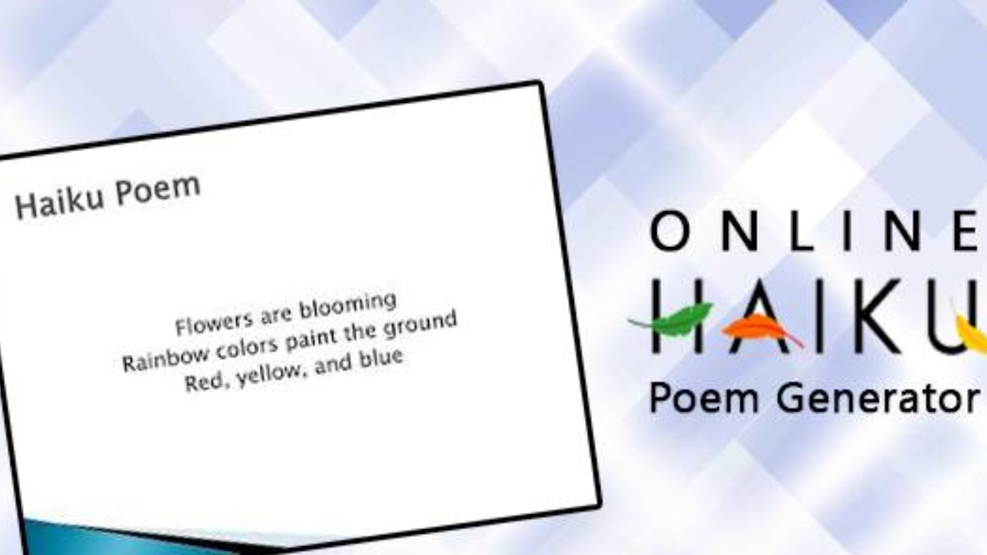 Haiku Poem Generator - A Tool That Generates Haiku Poems Based On Certain Parameters