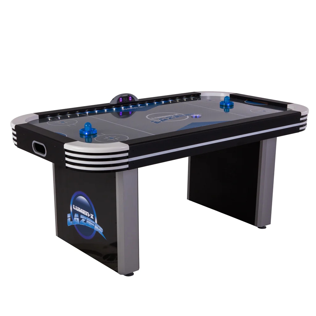 Blue and black Triumph Lumen-X Lazer 5' Air Hockey Table