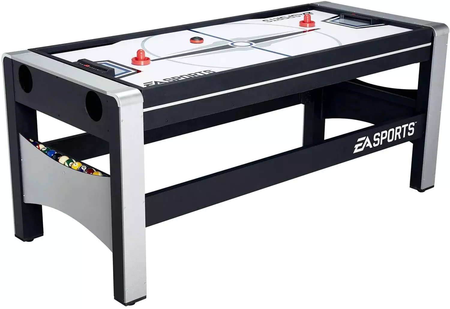 Black and white ESPN Sports 72-inch 4-in-1 Combo Game Table