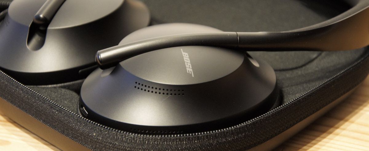 Close up of Bose headphones