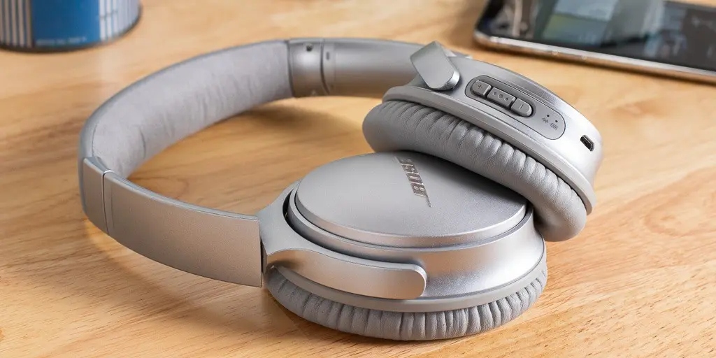 Grey Bose headphones