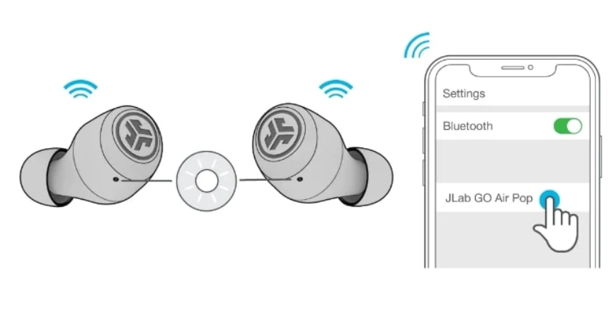 JLab Bluetooth headphones connecting instructions