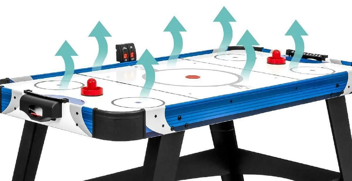 Arrows pointing upwards on the Air Hockey Table surface