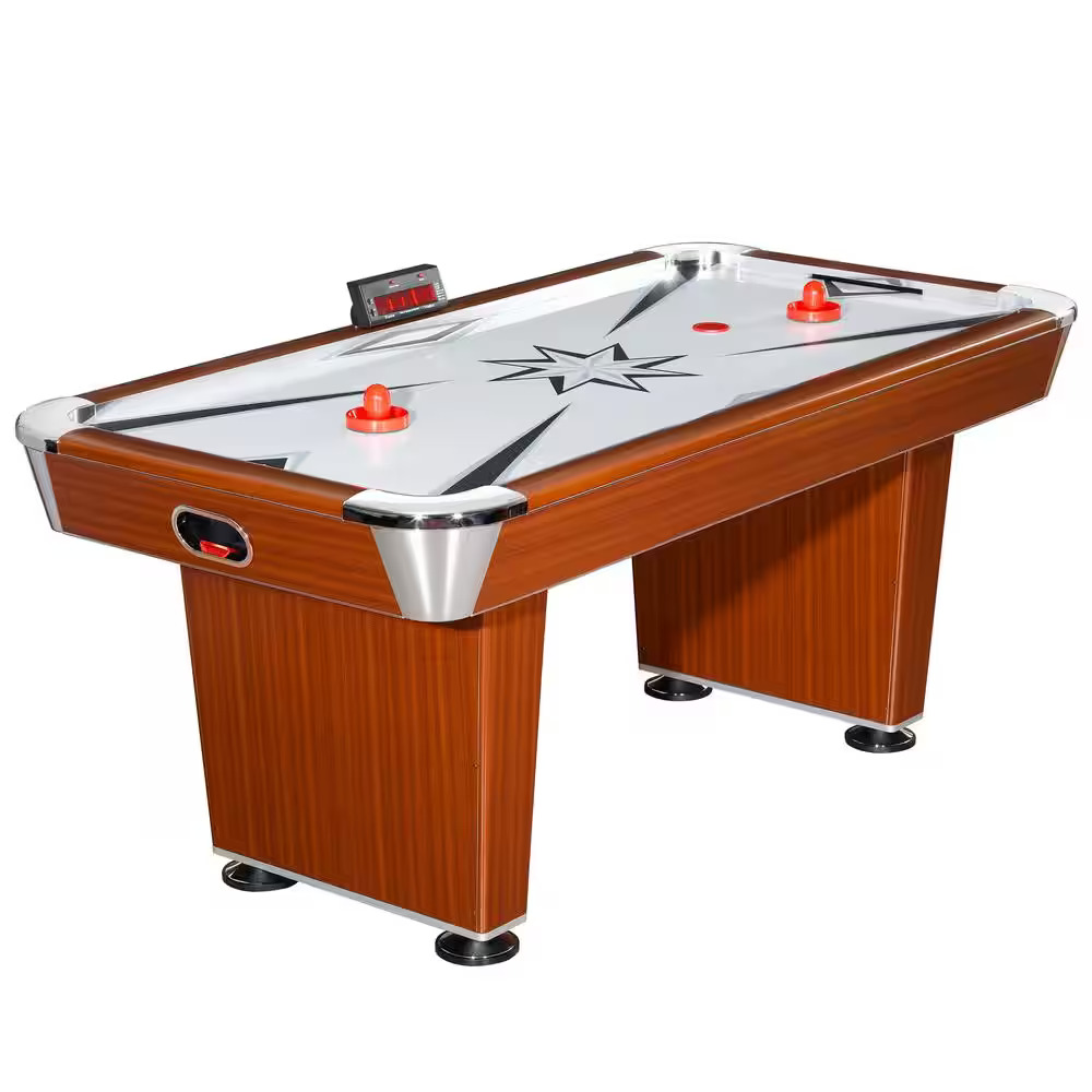 Brown and white Hathaway Midtown 6' Air Hockey Table