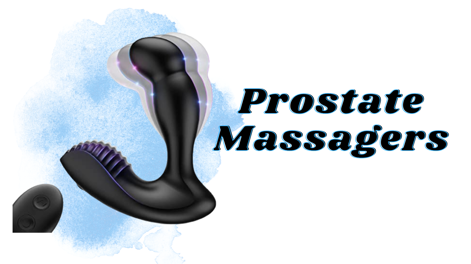 A black Prostate Massager with a remote