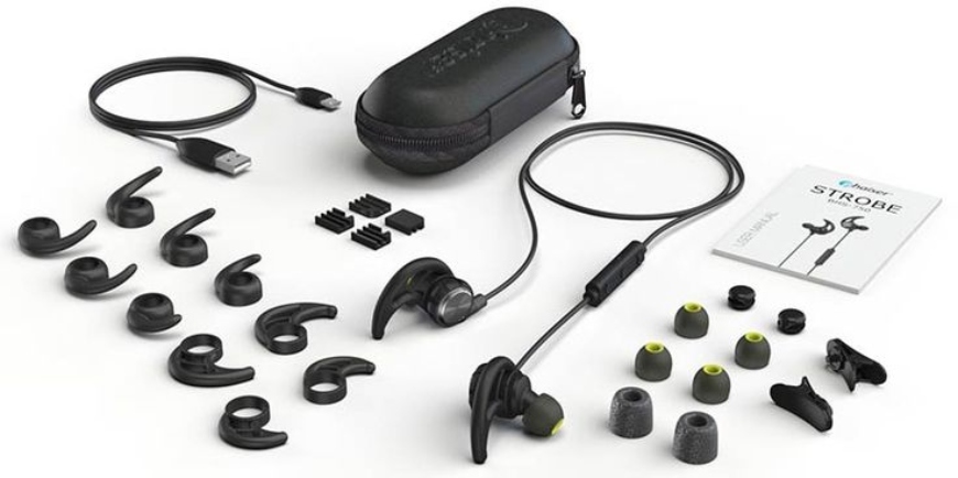 Accessories of the Phaiser Bluetooth headphone