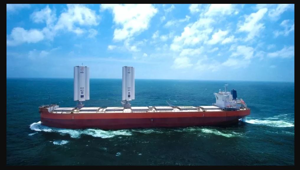 First Ever Cargo Ship Powered By Wind Begins Its Journey