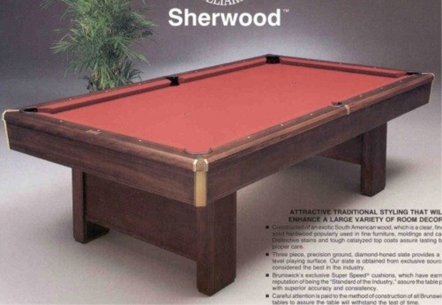 Brunswick Sherwood Pool Table poster