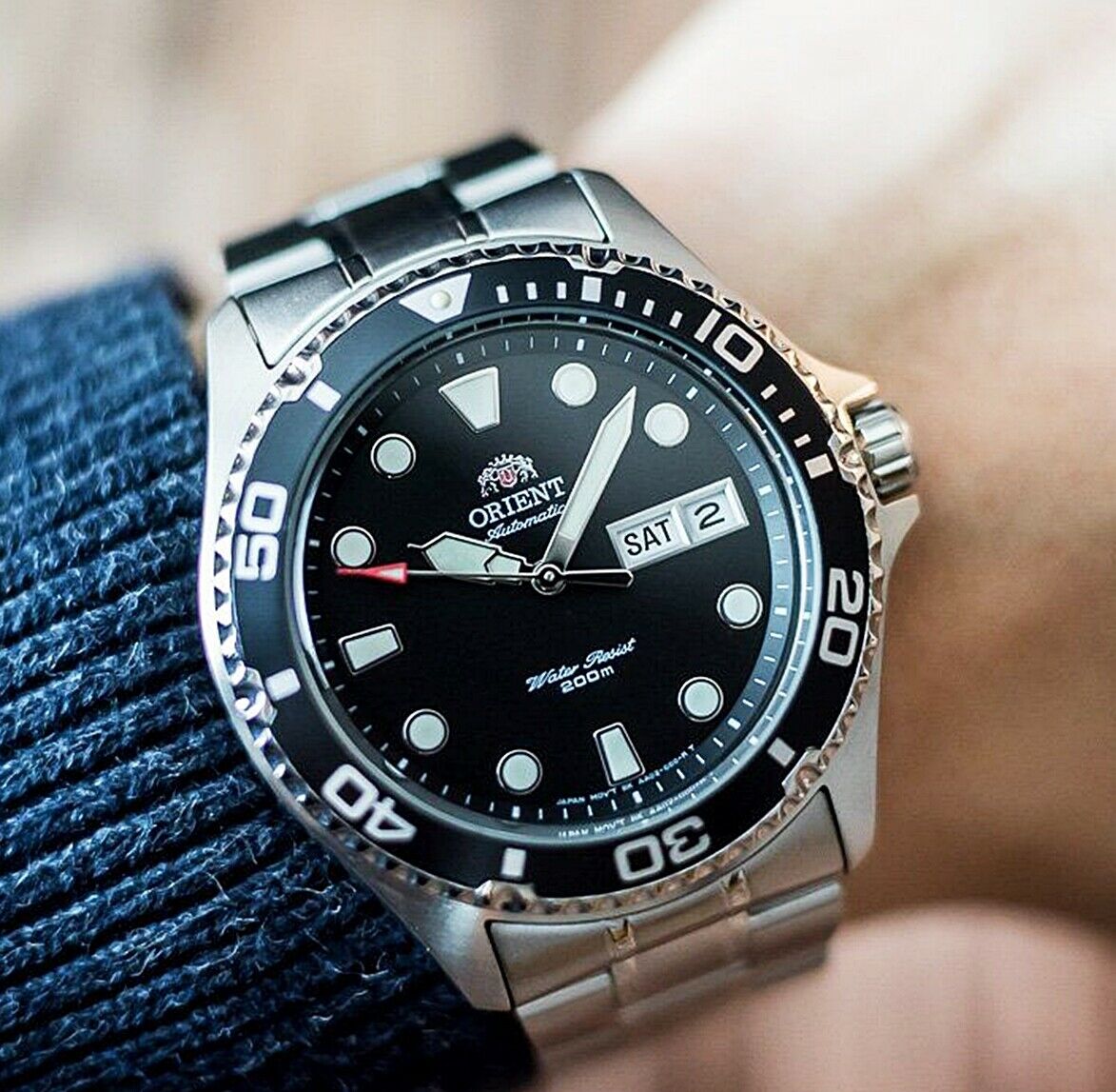 Orient Ray II Automatic Dive Watch on the wrist