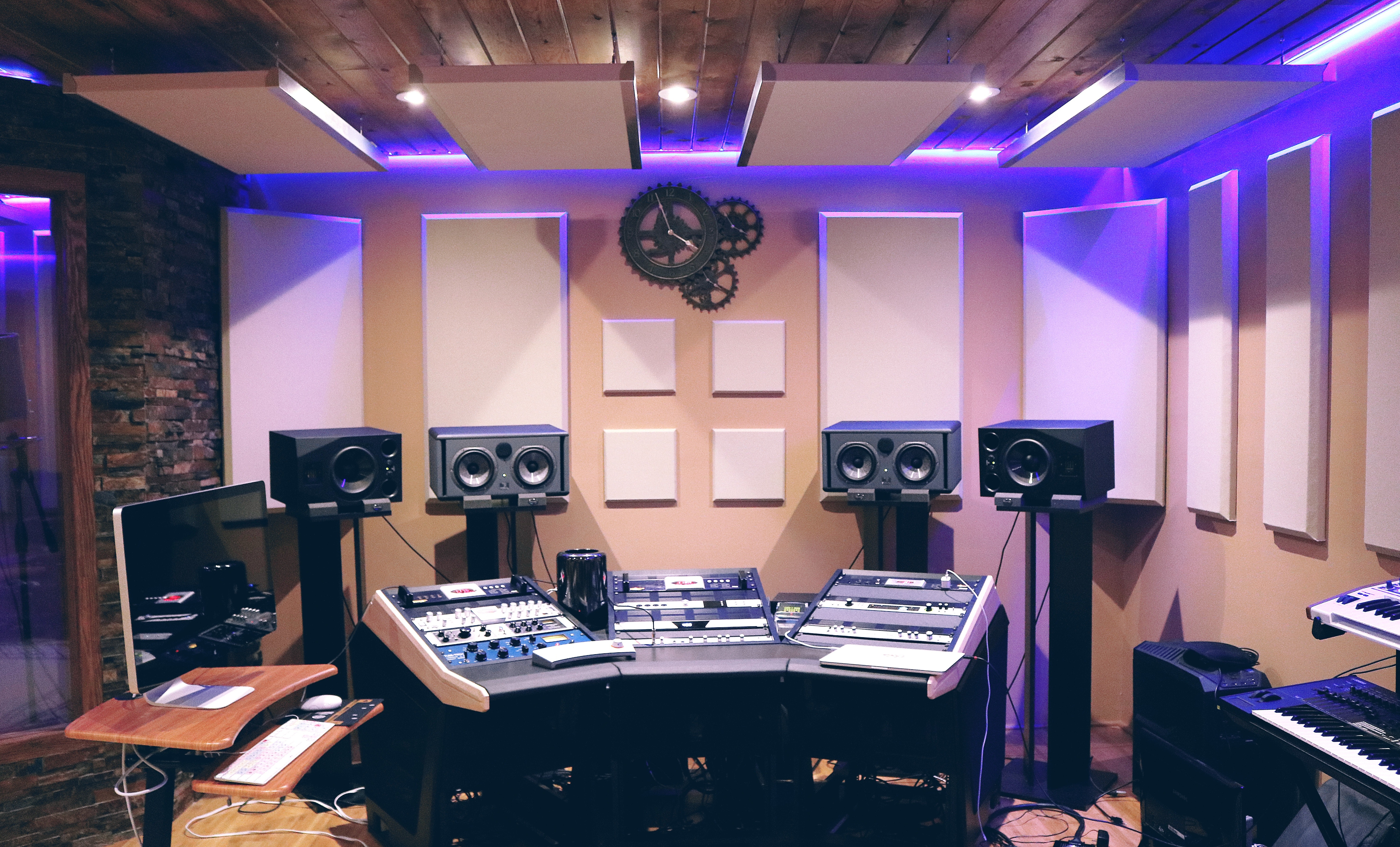 Recording Studio With Ultra Violet Flourescent Light