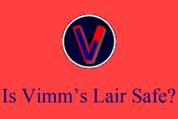 Vimm'a lair logo with the question is vimm's lair safe written below