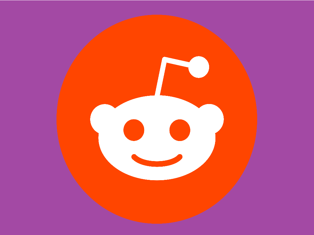 Reddit logo with purple background