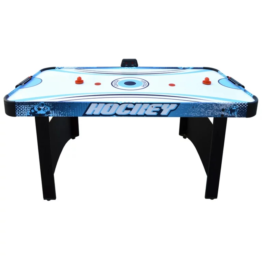 Light blue and black Hathaway Enforcer Air Hockey Table