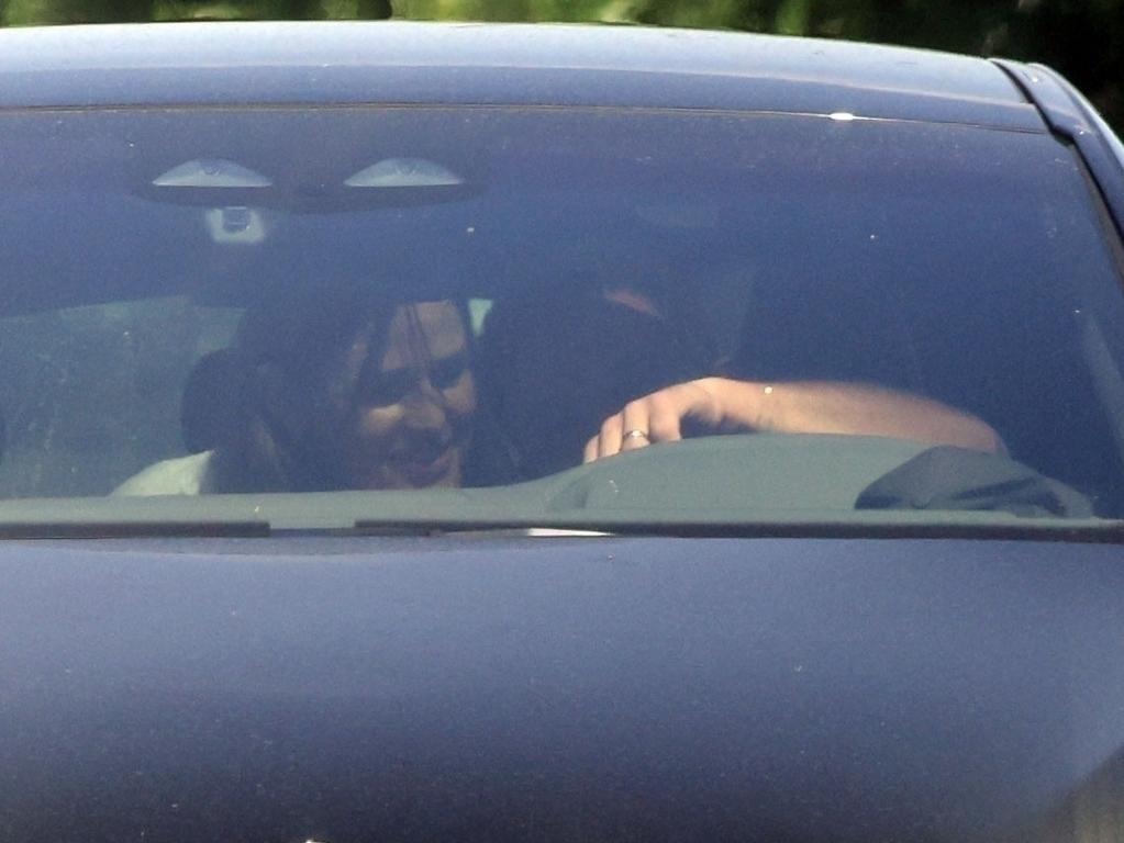 Ben Affleck And Jennifer Garner in a car with their daughter, Seraphina