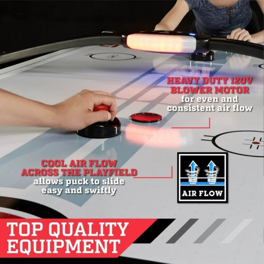 Airflow of the ESPN Belham Collection 8 Ft. Air Powered Hockey Table poster