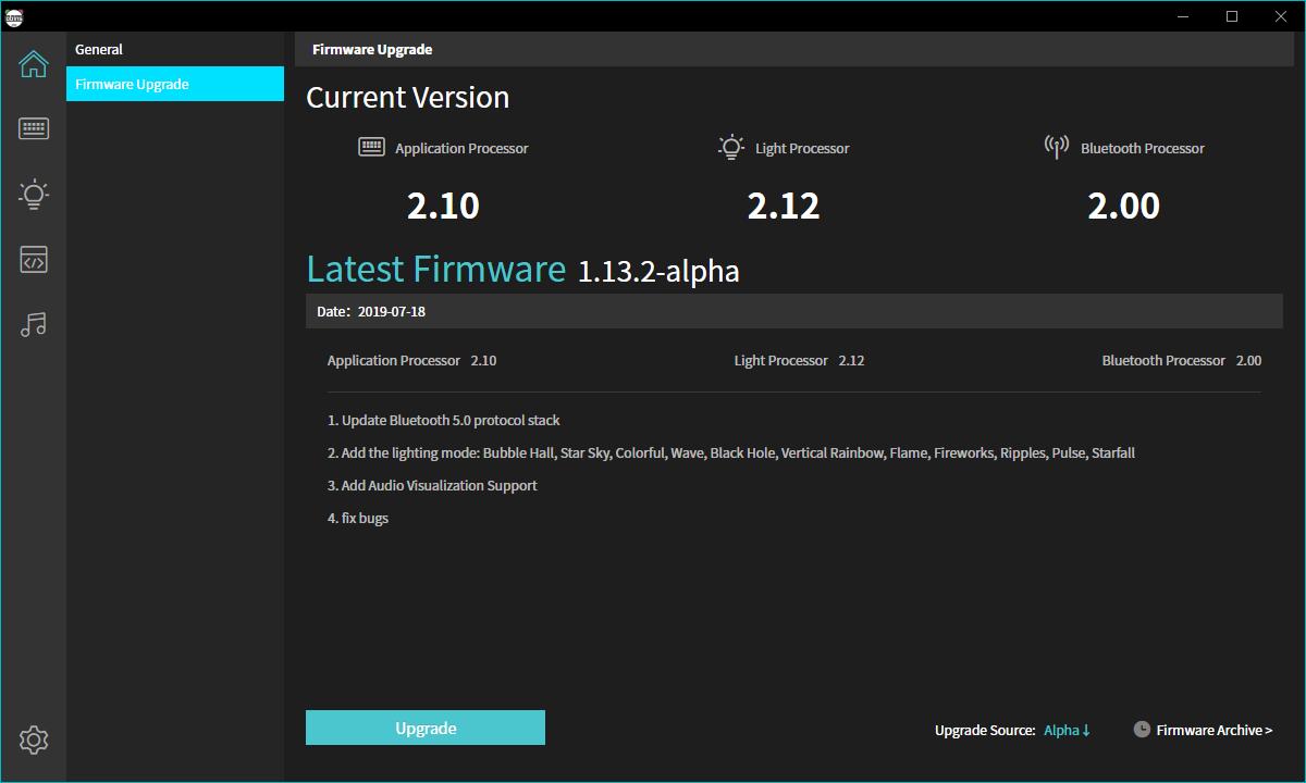 Obinskit ANNE PRO 2 firmware updates interface 