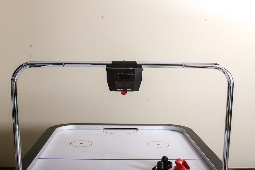 Electronic over-head scoreboard of the Classic Sport 788 Air Hockey Table