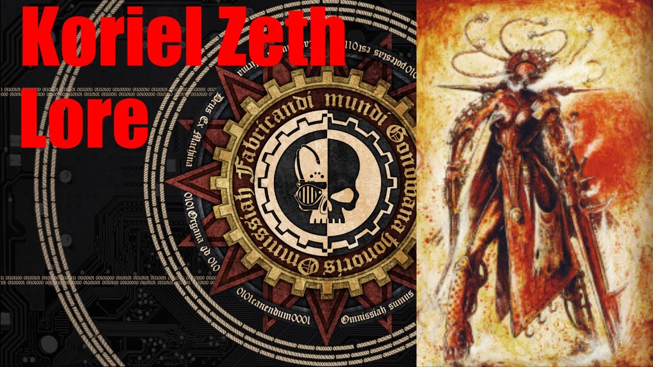 Koriel zeth and the dark mechanicum logo side by side
