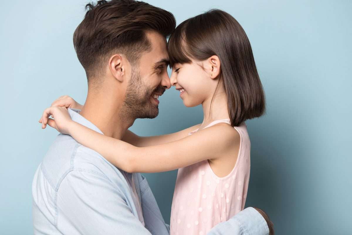 Girl with her dad
