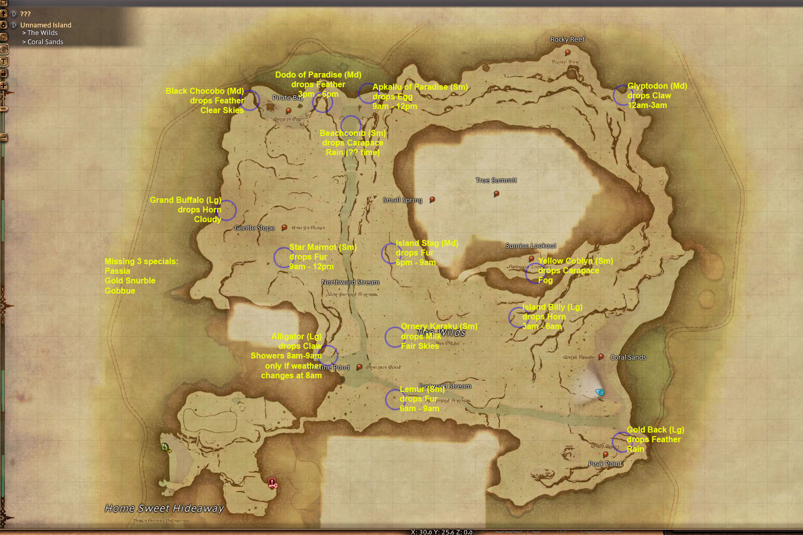 Dodo feathers map
