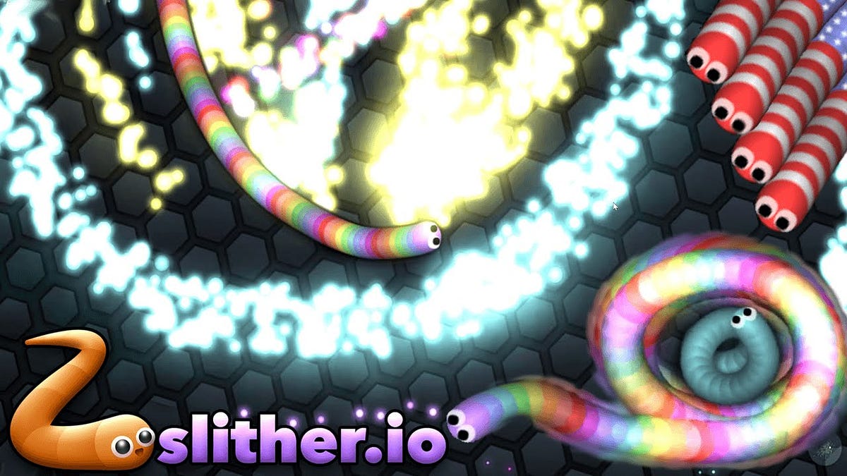 Poster design of the game Slither.io