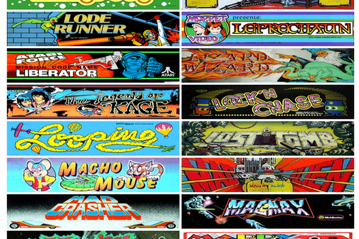 Different classic arcade games shown