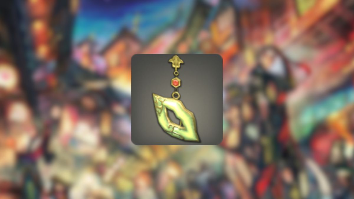 Cassie earring on display with noisy background