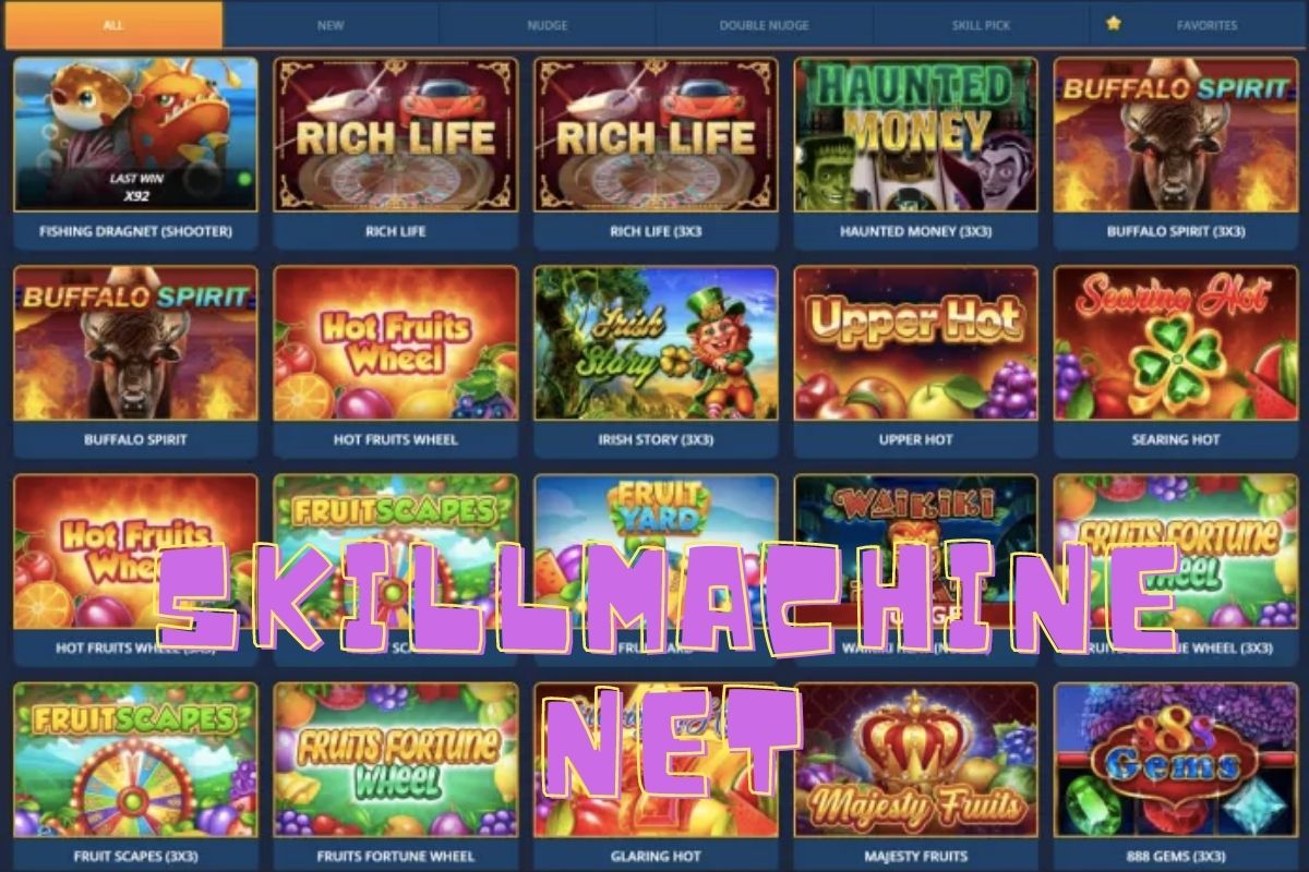 Different games shown on skill machine net to play