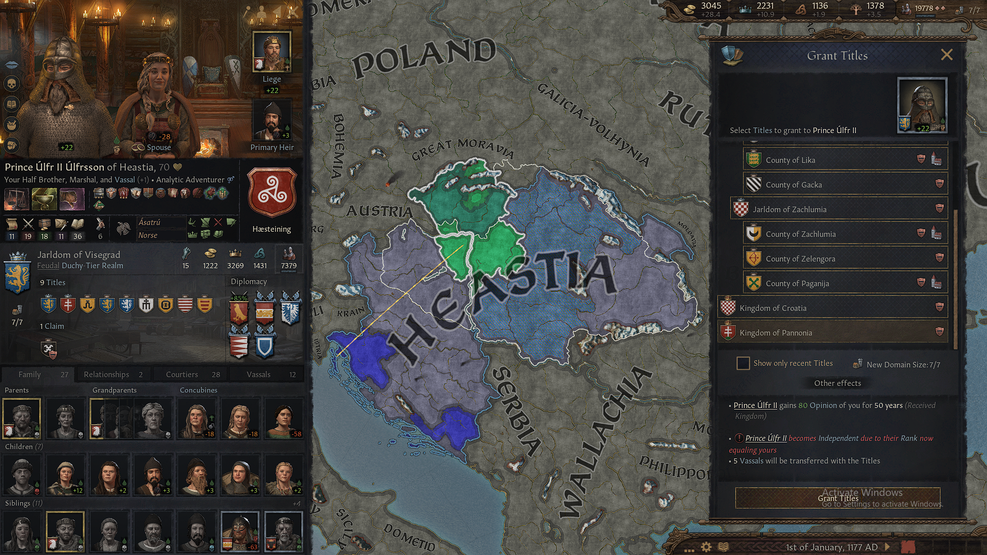 Territory To Your Vassals in Ck2 game