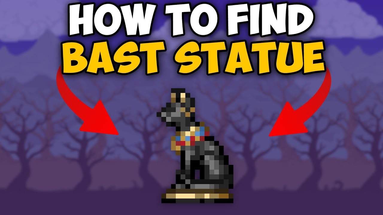 How to find bast statue written and pointing towards the bast statue