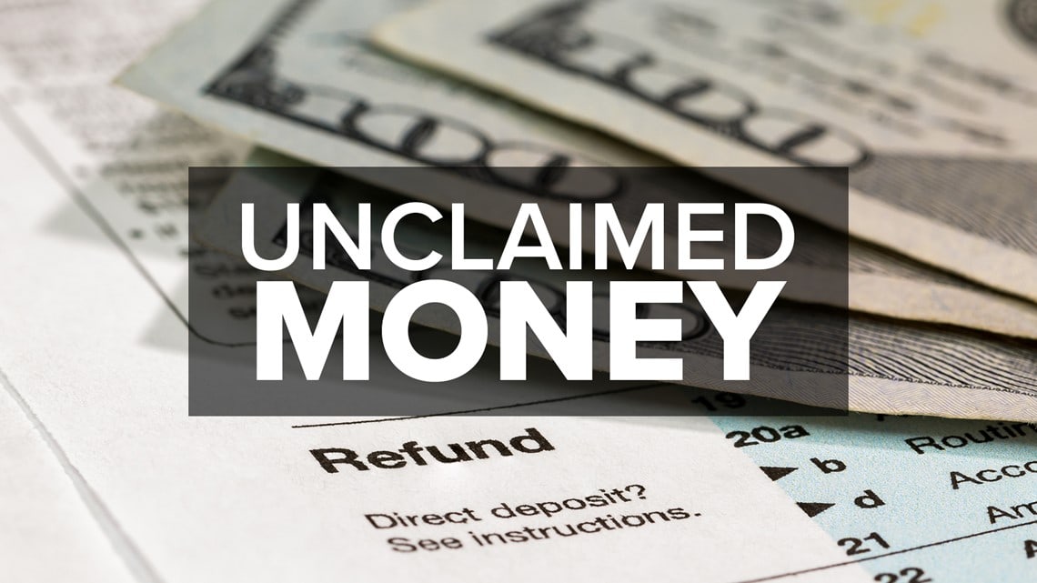Some kind of refund papers with unclaimed money logo