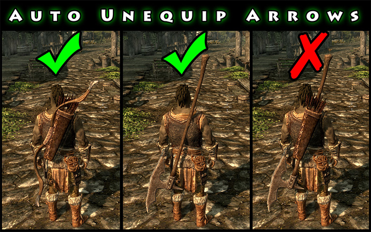 Belt fastened quivers at skyrim special edition nexus mod