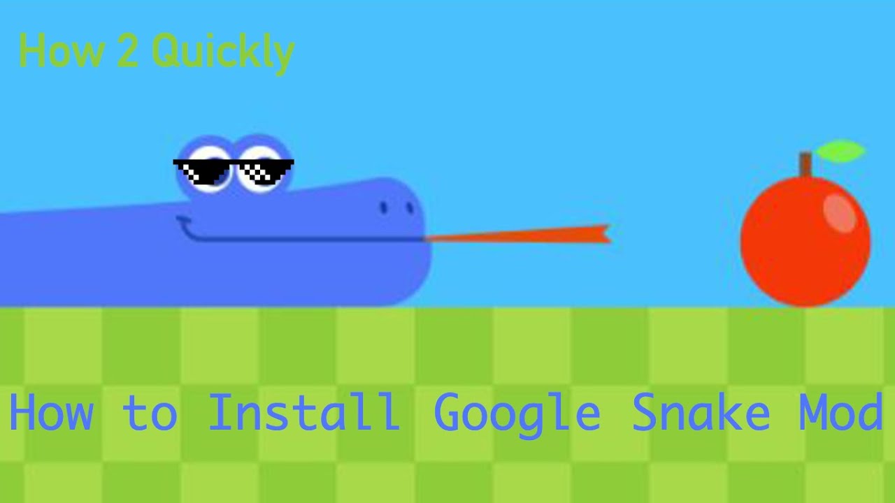 How to install google snake mod written, snake chasing an apple in the background