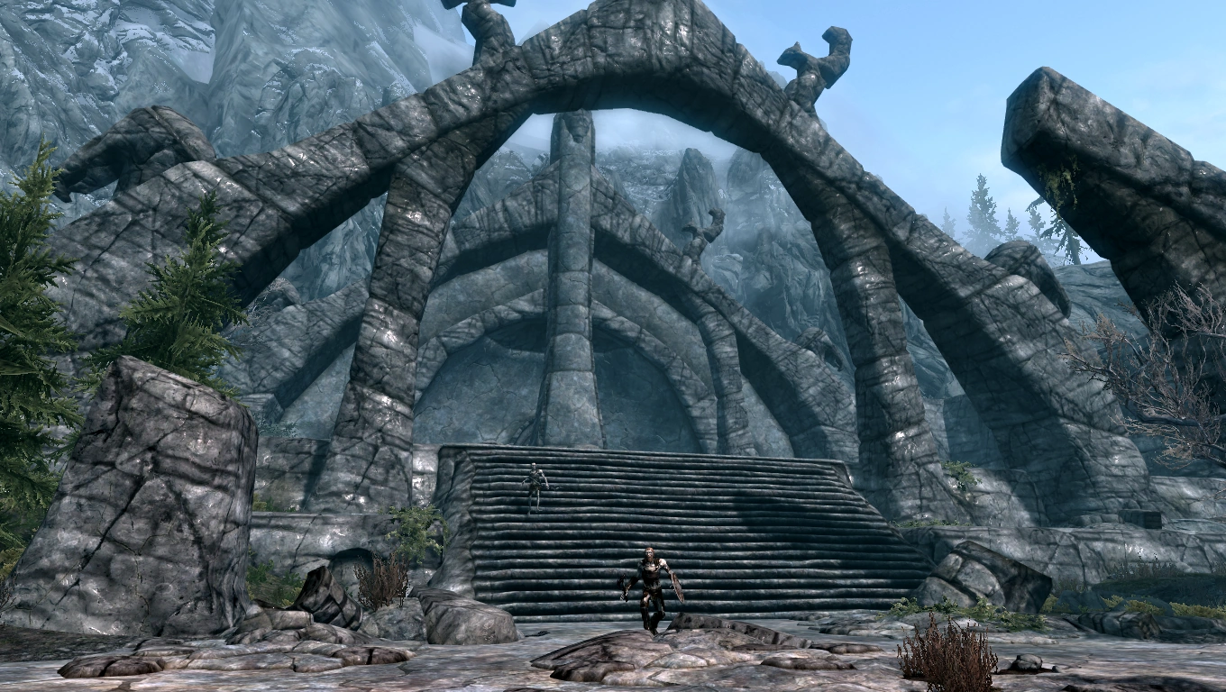 The hidden nordic tomb made of stone in skyrim